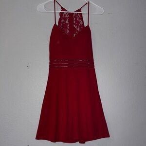 City Studio Vibrant Red Lace Dress